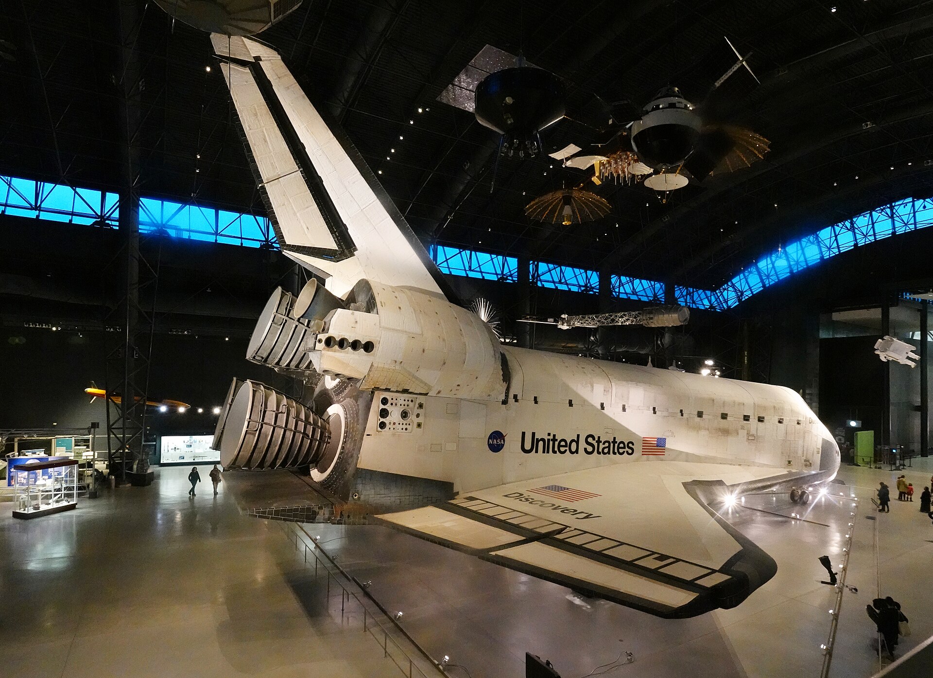 Space Shuttle Discovery on display at the Smithsonian's Udvar-Hazy Center near Washington DC
