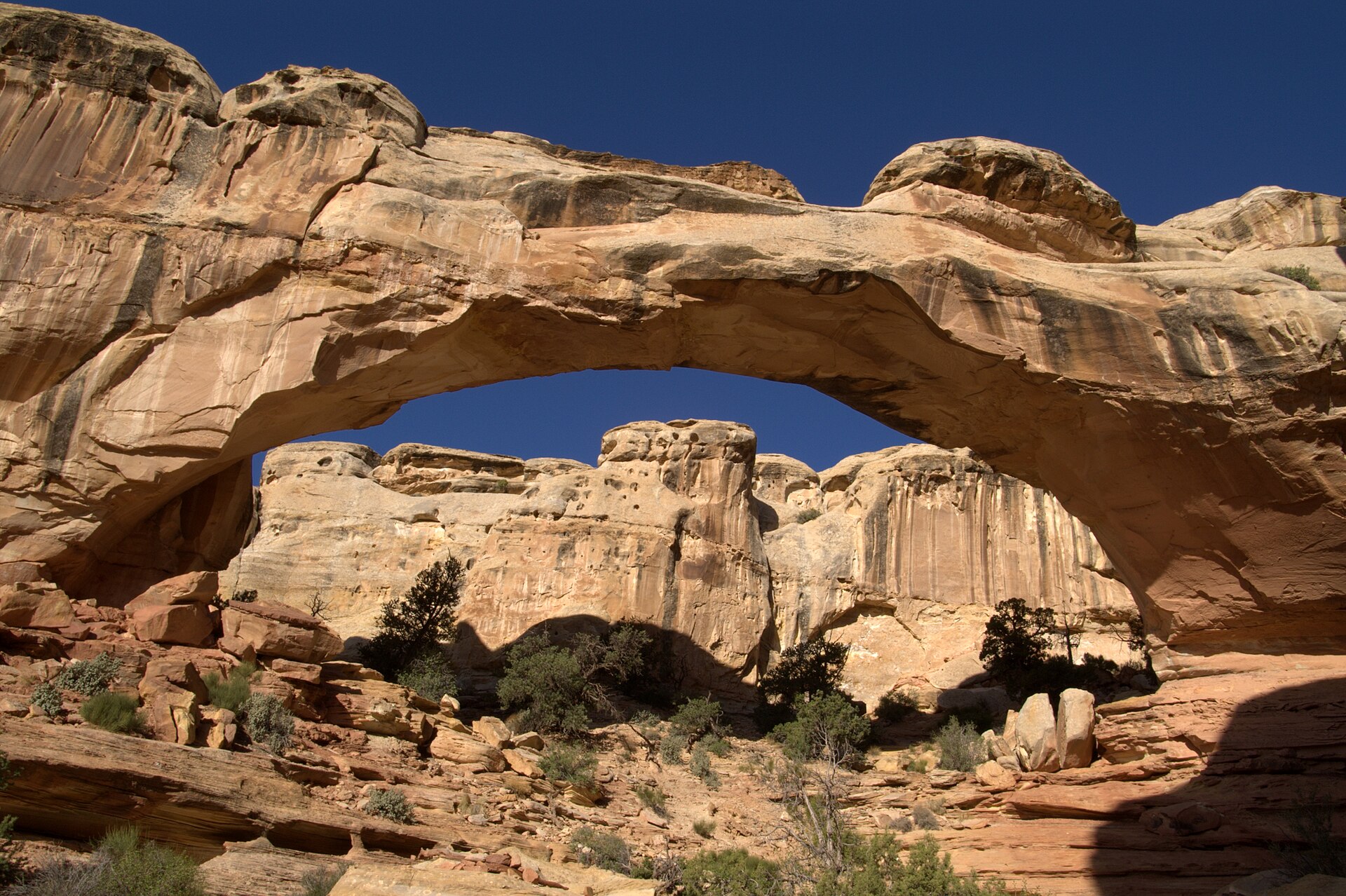 Hickman Bridge arch in Capitol Reef National Park, a short drive from Hanksville