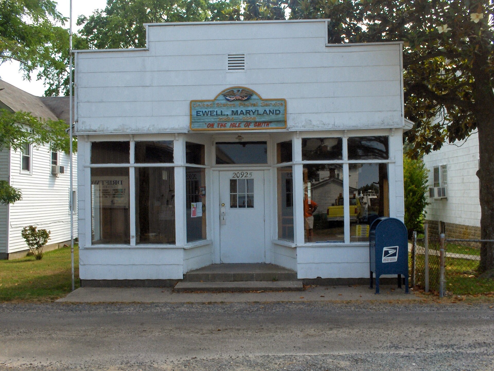 Small post office in Ewell on Smith Island, Maryland