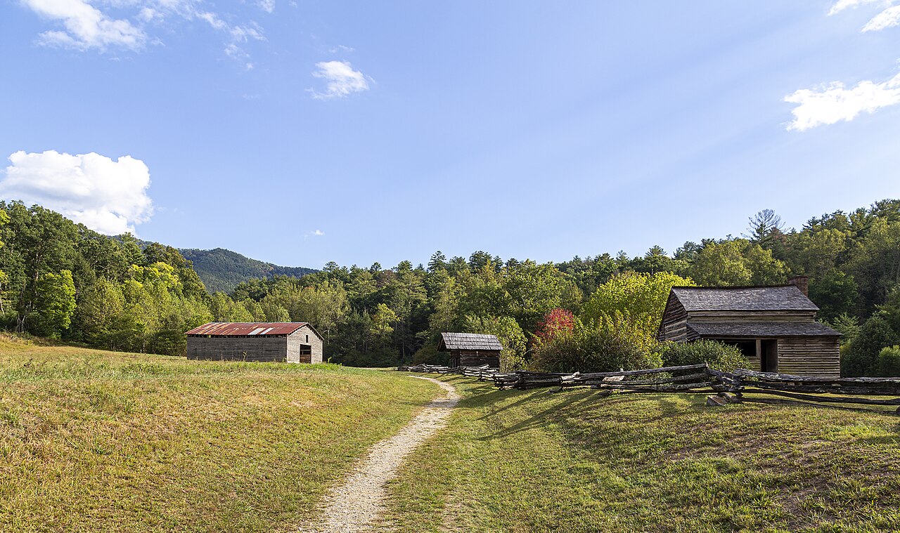 Historic Dan Lawson cabin in Cades Cove, Great Smoky Mountains National Park