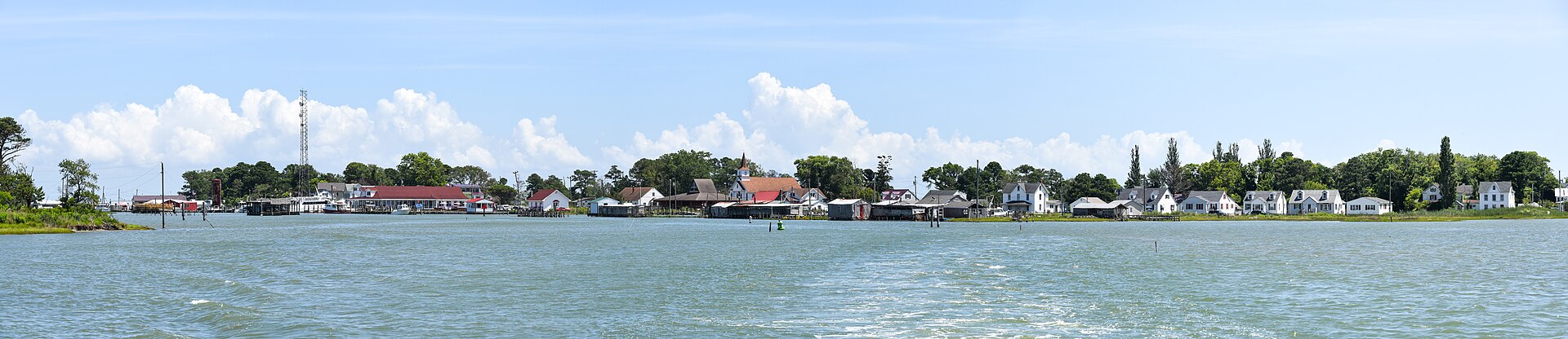 Ewell harbor on Smith Island, Maryland, a day trip by ferry from Crisfield near Janes Island State Park