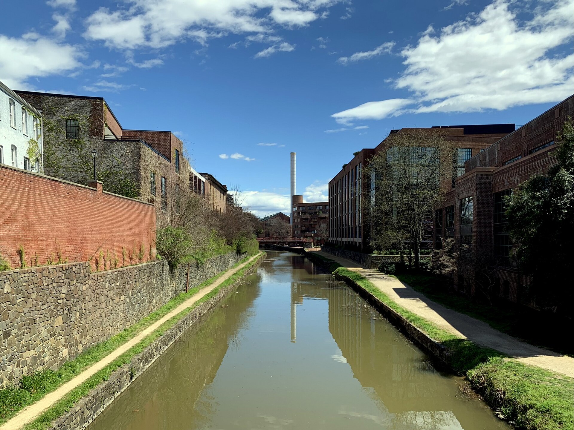 C&O Canal running through historic Georgetown in Washington DC
